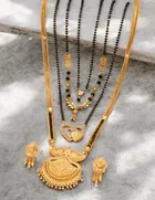 Combo of 4 Pcs Mangalsutras with Earrings Set for Women 