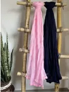 Cotton Blend Solid Dupatta for Women 