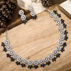 Alloy Choker Necklace with Earrings for Women 