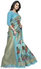 Art Silk Floral Print Saree for Women 