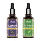 Vihado Rosemary & Eucalyptus Essential Oils (Pack of 2, 10 ml)