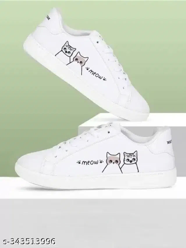 Casual Shoes for Women (White, 5)