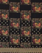 Georgette Printed Saree for Women, Black 