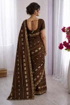 Bollywood Embroidered Georgette Saree for Women 