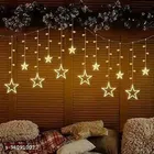 Plastic 12 Pcs Stars LED Curtain String Light (Multicolor, 8 Feet)