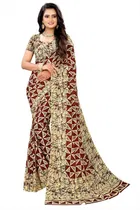 कनूड़ा प्रिंट्स फैंसी विमेंस जॉर्जेट प्रिंटेड साड़ी 