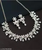 Alloy Necklace with Earrings for Women 