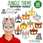 Animal Masks 10 Piece pack Animal Eye mask Jungle Birthday Theme for decoration 