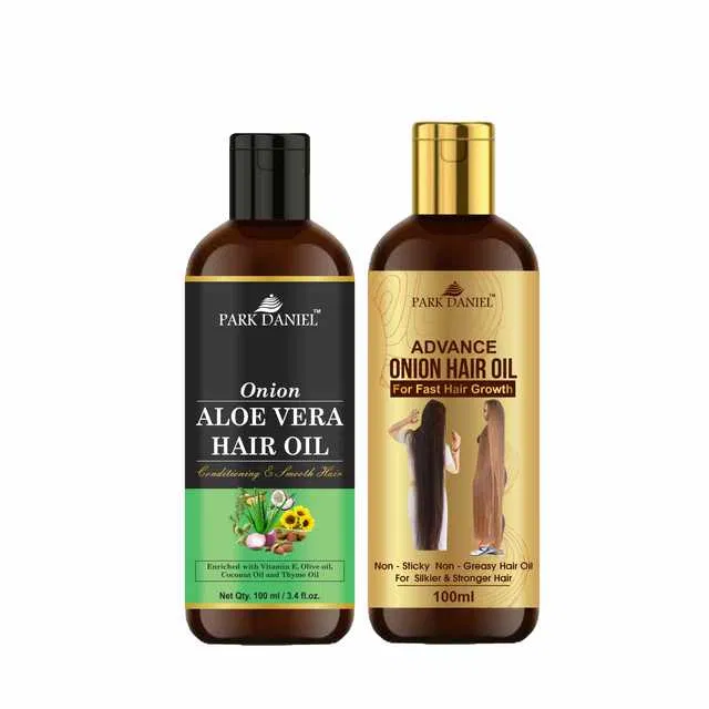 Park Daniel Onion Aloe Vera Hair Oil & Advance Onion Hair Oil (Pack of 2, 100 g) (SE-1472)