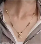 Alloy Gold Plated Mangalsutra for Women, Gold