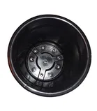 Plastic Round Gardening Planters, Pack of 12 Black