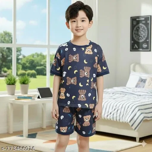 Night Suit for Boys (Blue, 5-6 Years)