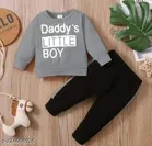 Hosiery Cotton Full Sleeves T-Shirt with Pant Clothing Set for Kids 