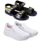 Combo of Sports Shoes with Sandals for Men (Multicolor, 6) (Set of 2)