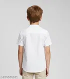 Solid Cotton Blend Short Sleeve Polo for Boys 