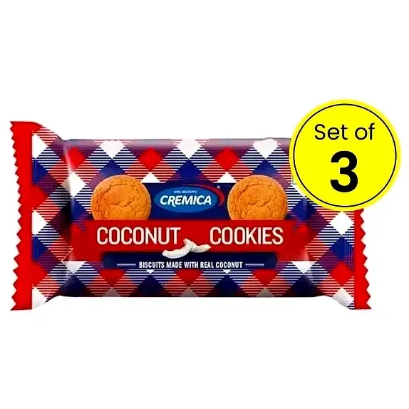 Cremica Coconut Cookies, 3X85.71 g (Pack Of 3)
