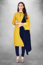 Cotton Slub Unstitched Dress Material for Women 