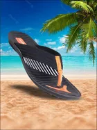 Slippers for Men (Black & Orange, 6)