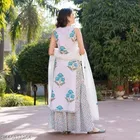 Floral Print Cotton Blend Kurti with Pant & Dupatta Set for Women 