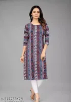 Crepe Printed Kurti for Women 