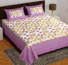 Cotton Rajasthani Jaipuri Double Bedsheet with 2 Pillow Covers 