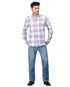 Poly Cotton Full Sleeves Chequered Shirt for Men 