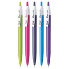 FLAIR Ezee Click 0.7 to 1 mm Ball Pen Pouch 5 pcs Pack | Retractable Mechanism With Comfortable Grip For Smooth Writing | Different Playful Body Colors (Pack of 1)