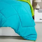 Sarangi Solid Reversible Comforter 1.5Kg for Aqua Blue & Olive Green