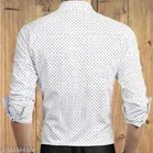 Cotton Blend Printed Shirts for Men, White & Blue, Pack of 2 