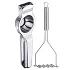 Oc9 Stainless Steel Lemon Squeezer & Potato Masher Kitchen Tool Set 