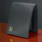 PU Leather Men's Wallet – Slim, Bifold Design with Card & Cash Compartments (Black)