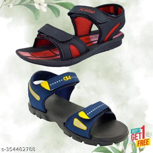 Sandals for Men (Multicolor, 9) (Pack of 2)