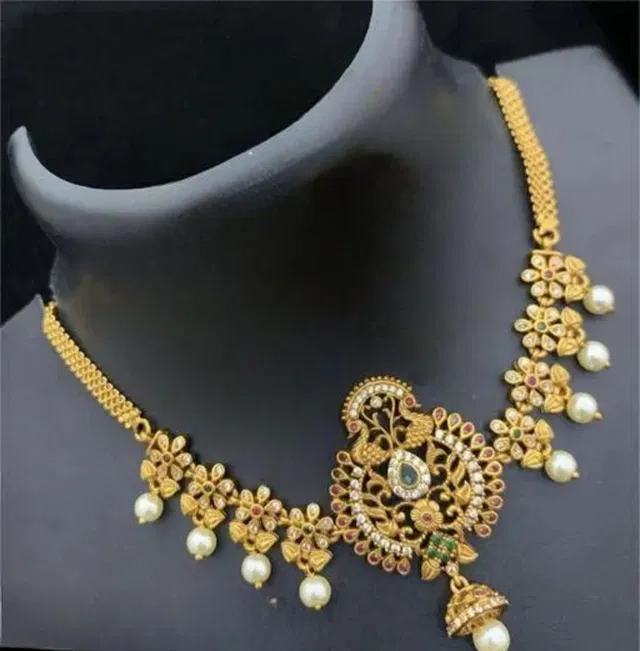 Rose Gold Jewellery Set for Women (Rose Gold, Free Size)