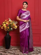 Jacqard Zari Saree for Women (Multicolor, 6.3 m)