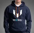 Fleece Printed Hoodie for Men, Navy Blue (S)