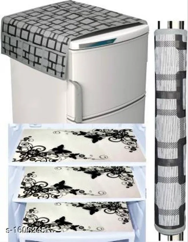 Fridge Cover Set (Multicolor, Set of 5)