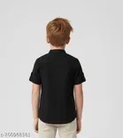 Solid Cotton Blend Short Sleeve Polo for Boys 
