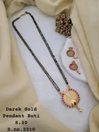 Alloy Mangalsutra with Earrings for Women (Gold, Set of 1)