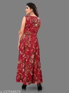 Poly Crepe Printed Kurti for Women 