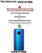 Silicone Mobile Back Cover for Vivo 1920 / Vivo S1Pro 