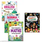 Little Explore INDIA Fun Activity & Sticker Book + English, Math & Science Activity Workbooks 