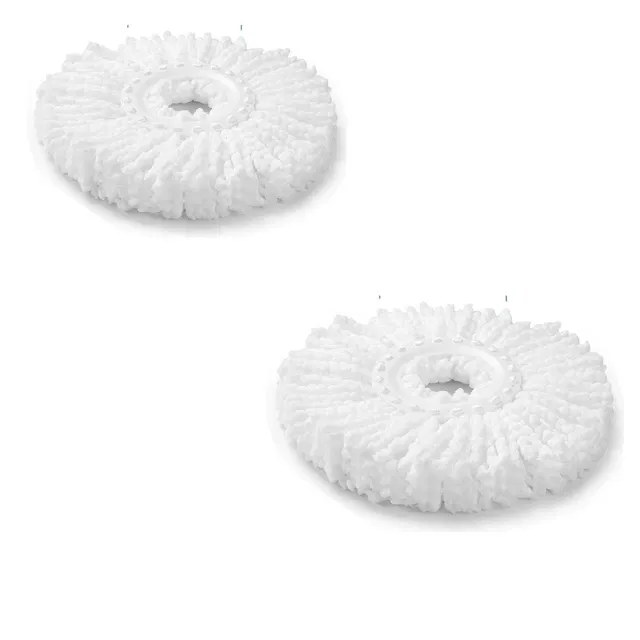 Bzore Spin Mop Refills (White, Pack of 2)