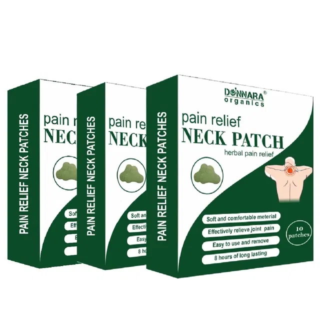 Donnara Organics Neck Pain Relief 10 Pcs Heat Patches (Pack of 3)