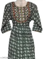 Naira Cut Cotton Printed Kurti for Women 