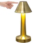 Metal LED Touch Sensor Rechargeable Desk Lamp (Gold)