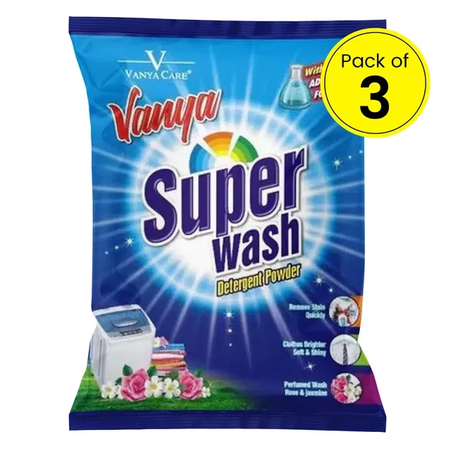 Vanya Super Wash Detergent Powder 3X1 kg (Pack of 3)