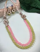 Premium Quality  Pearl And Kundan Necklace Set for Women, Pink