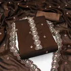 Vichitra Silk Unstitched Dress Material for Women 