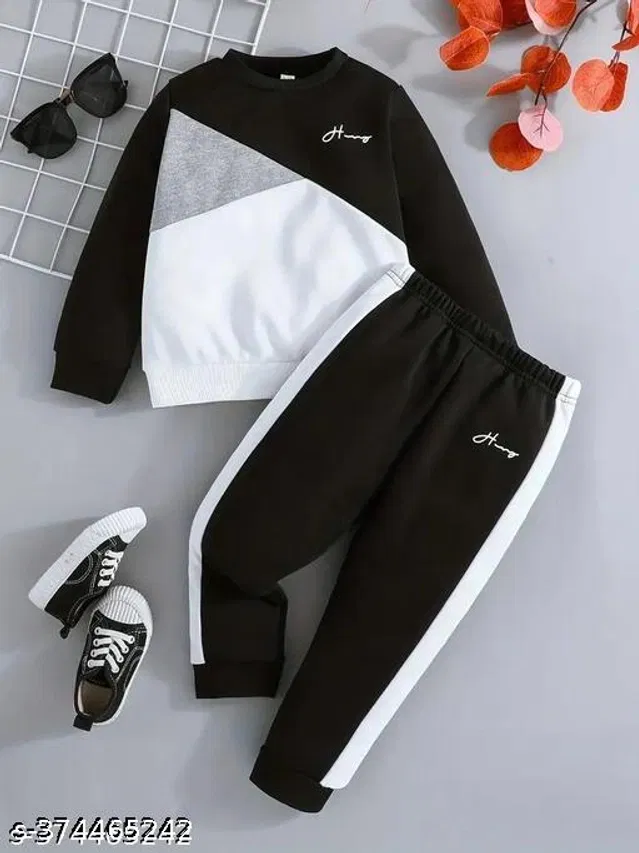 Cotton Blend Clothing Set for Boys (Multicolor, 11-12 Years)