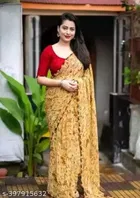 Georgette Printed Saree for Women 